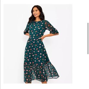 Loft midi floral dress